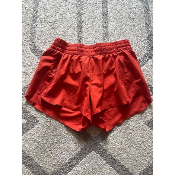 Athleta Hustle 3” Shorts Vermillion Scarlett Orange Red Size XS - Picture 4 of 8